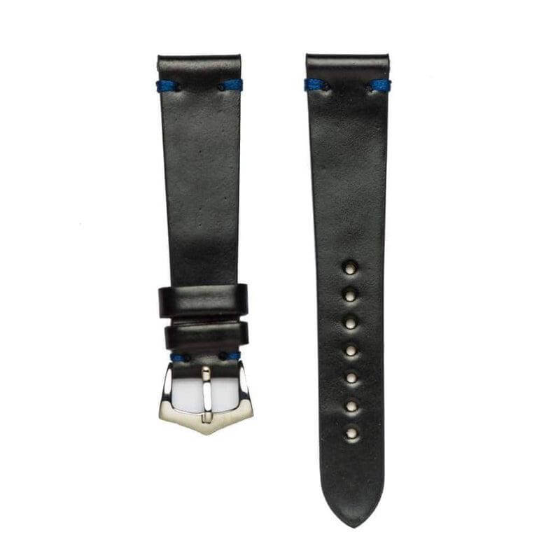 Black Blu Cordovan Leather Watch Strap - Milano Straps