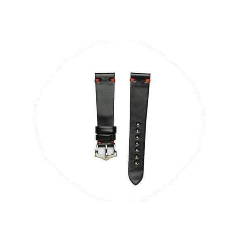 Black Red Cordovan Leather Watch Strap - Milano Straps