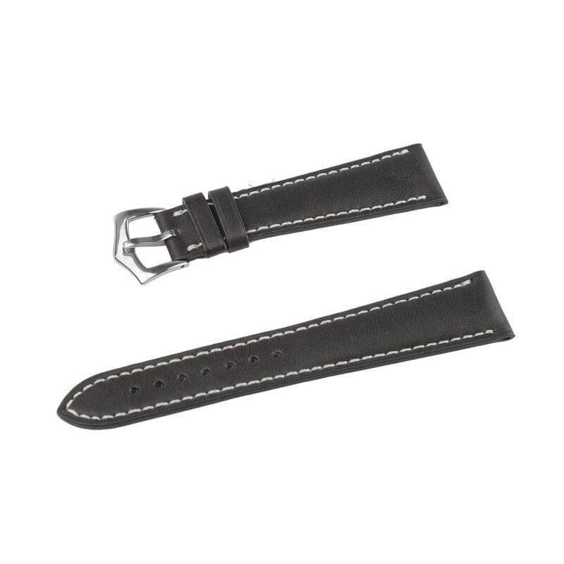 Black Roano Leather Watch Strap - Milano Straps