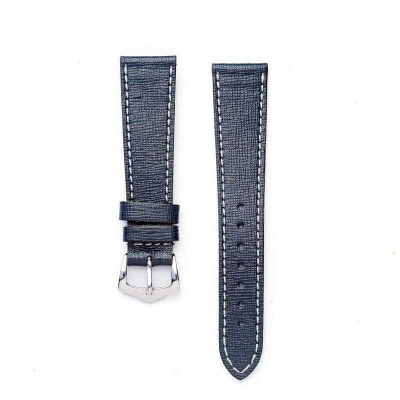 Bracelet de montre en Cuir Saffiano - Noir