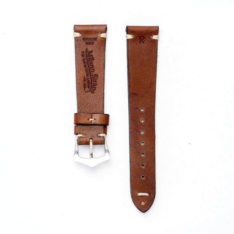 Brown Leather Vintage Watch Strap - Brown - Milano Straps