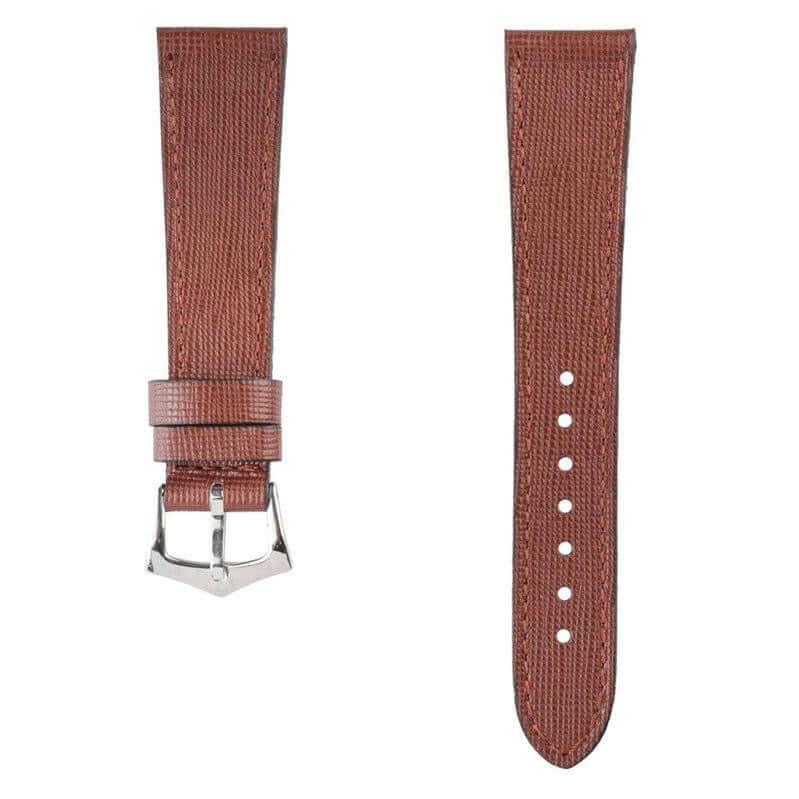 Burgundy Saffiano Leather Watch Strap - Milano Straps