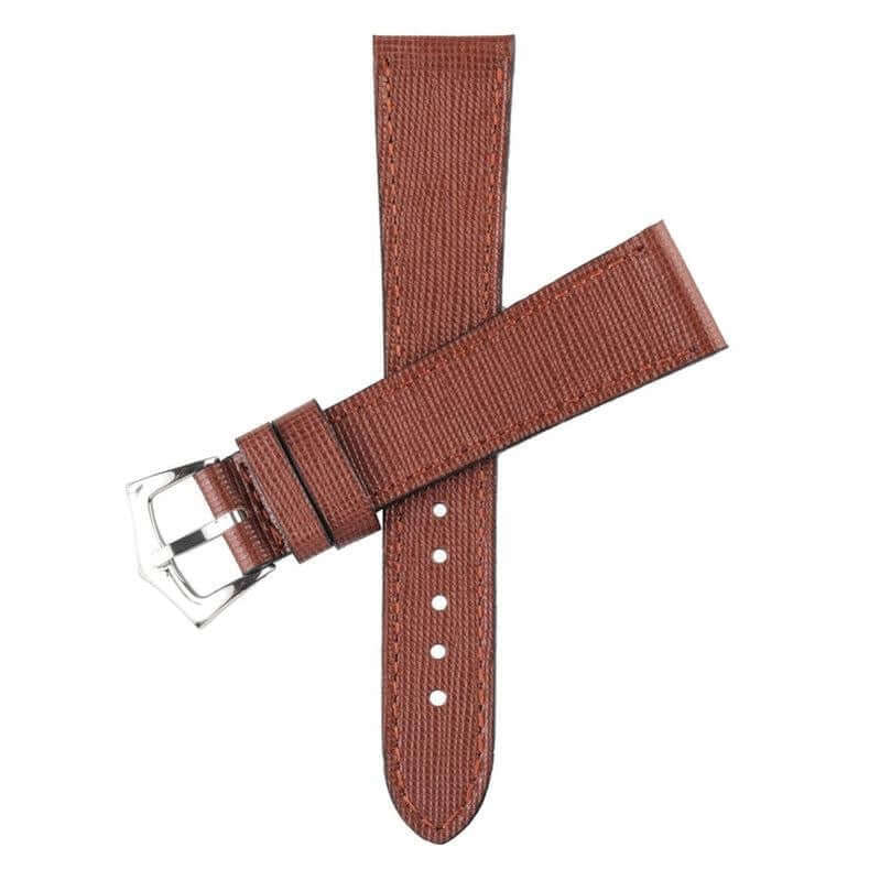 Burgundy Saffiano Leather Watch Strap - Milano Straps