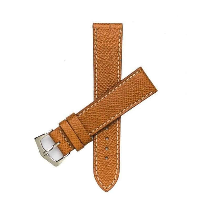 Cognac Epsom Leather Watch Strap - Milano Straps