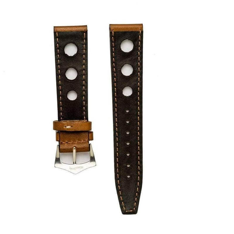 Cognac "Rally" Leather Watch Strap - Milano Straps