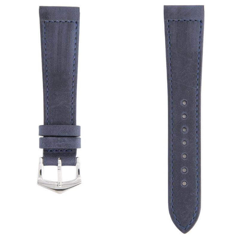 Dark Blu Crazy Horse Leather Watch Strap - Milano Straps