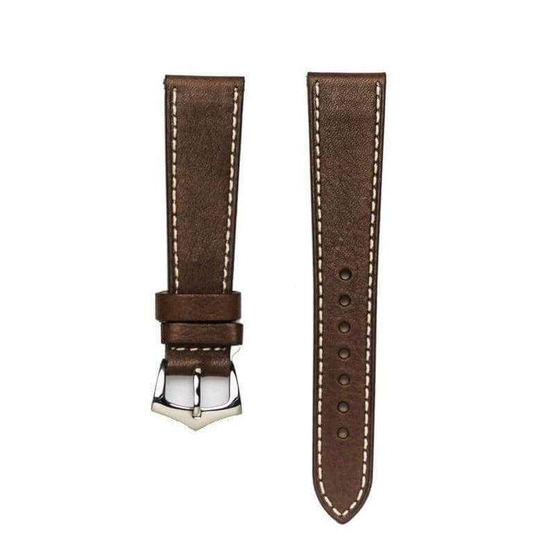 Dark Brown Leather Watch Strap - Milano Straps