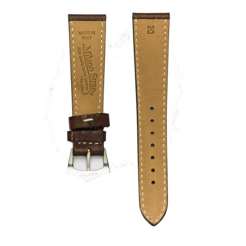 Dark Brown Leather Watch Strap - Milano Straps