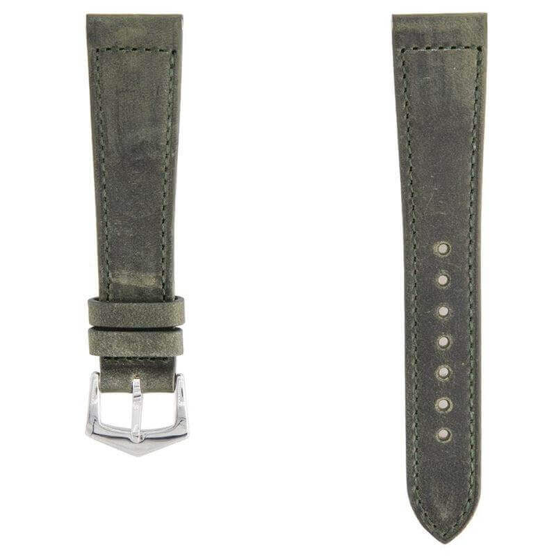 Dark Green Crazy Horse Leather Watch Strap - Milano Straps