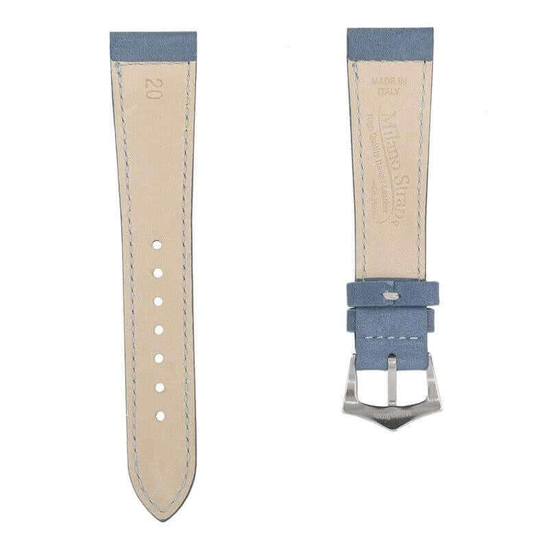 Denim Nabuck Leather Watch Strap - Milano Straps