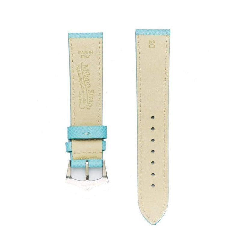 Light Blu Epsom Leather Watch Strap - Milano Straps