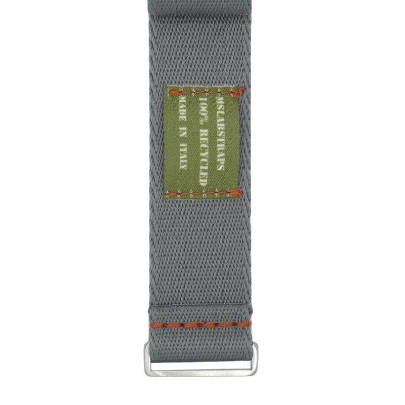 NATO Watch Strap - Grey - Orange Stitches - Military Watch Strap