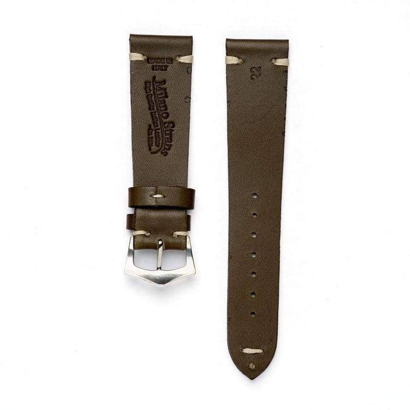 Olive Leather Vintage Watch Strap - Milano Straps