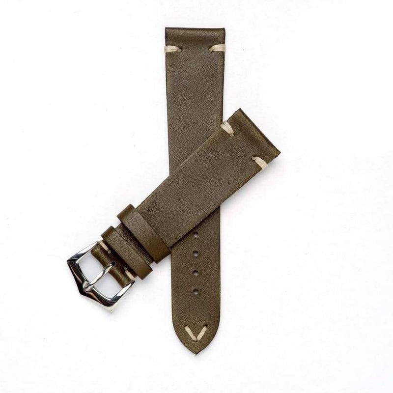 Olive Leather Vintage Watch Strap - Milano Straps