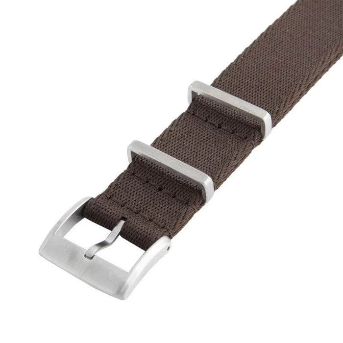 Bracelet de montre militaire en nylon Écologique - Marron foncé