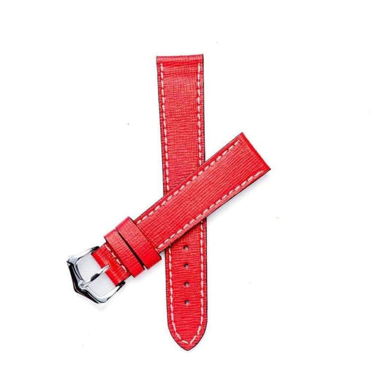 Red Saffiano leather Watch Strap - Milano Straps