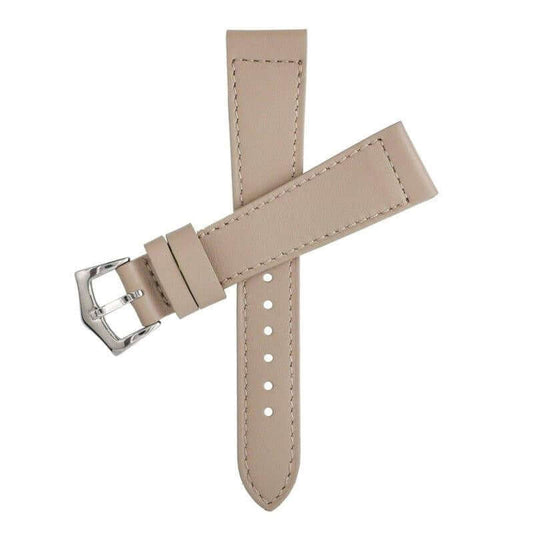 Taupe Calfskin Leather Watch Strap - Milano Straps