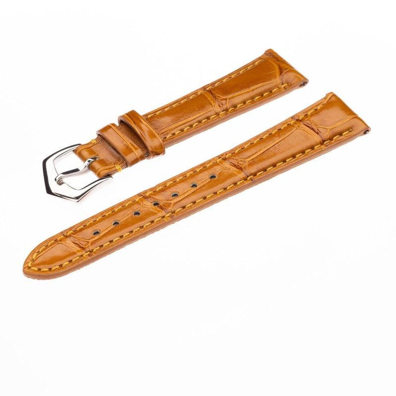 Apple Watch Leather Band ™ Alligator Millennium Cognac Watch Strap - Milano Straps