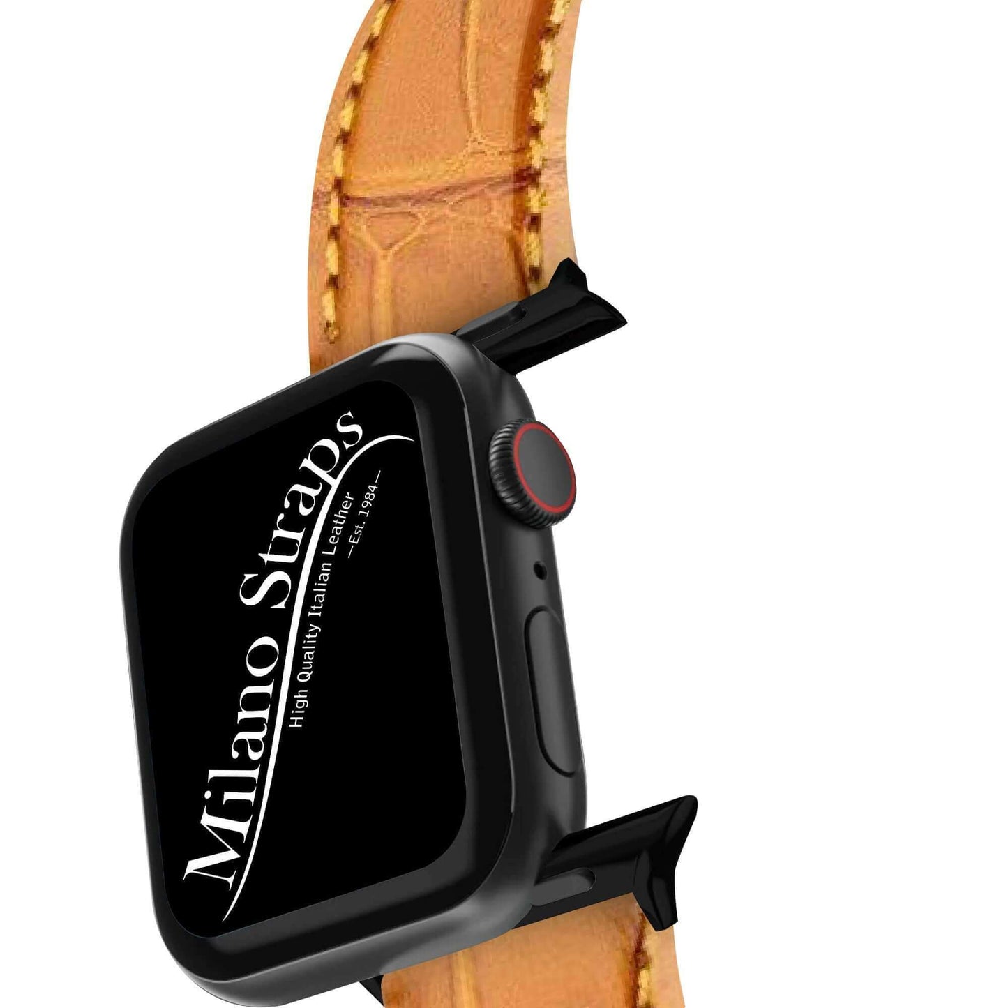 Apple Watch Leather Band ™ Alligator Millennium Cognac Watch Strap - Milano Straps