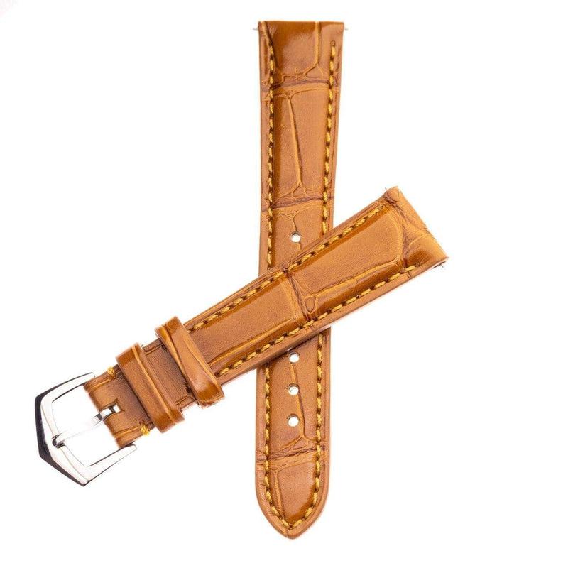 Apple Watch Leather Band ™ Alligator Millennium Cognac Watch Strap - Milano Straps