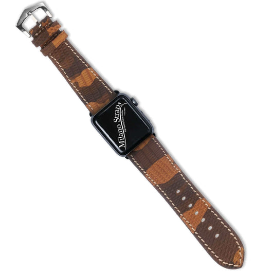 Apple Watch Leather Band ™ Camouflage Lizard - Apple Watch Lizard Bands- Milano Straps