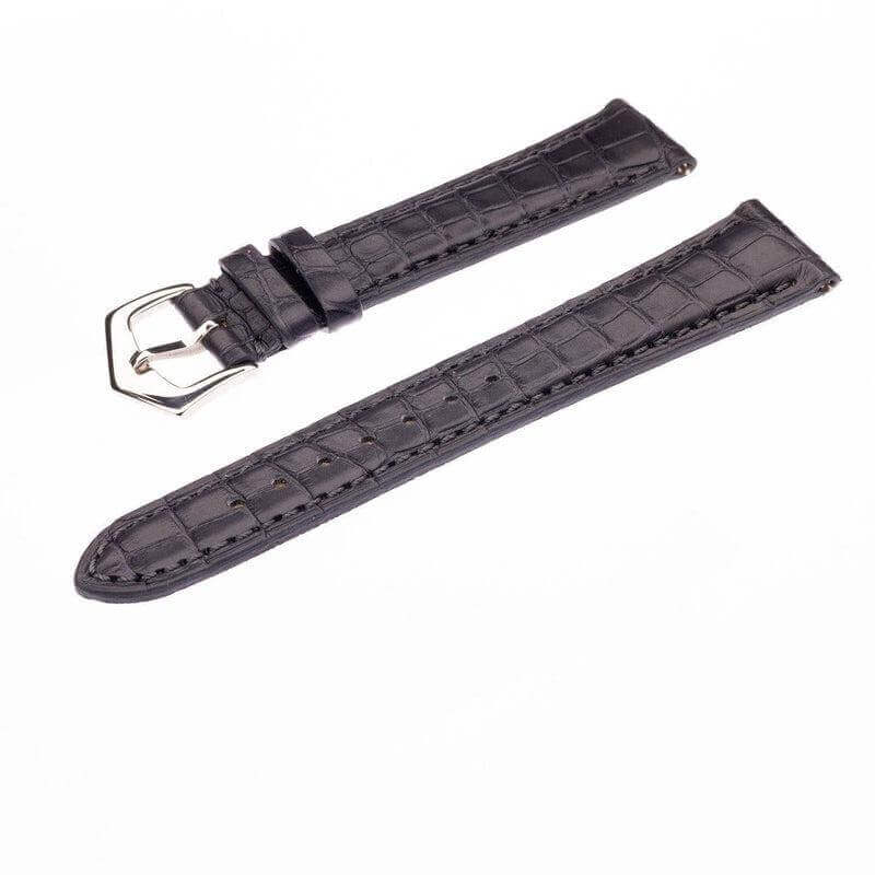 Apple Watch Leather Band ™ Dark Grey Matt Alligator Watch Strap - Apple Watch Alligator Bands- Milano Straps