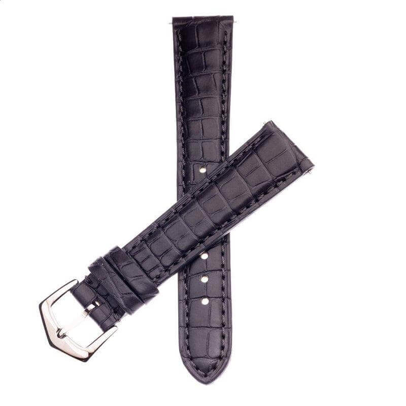 Apple Watch Leather Band ™ Dark Grey Matt Alligator Watch Strap - Apple Watch Alligator Bands- Milano Straps