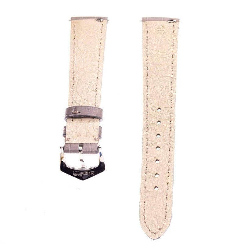 Apple Watch Leather Band ™ Grey Matt Alligator Watch Strap - Apple Watch Alligator Bands- Milano Straps