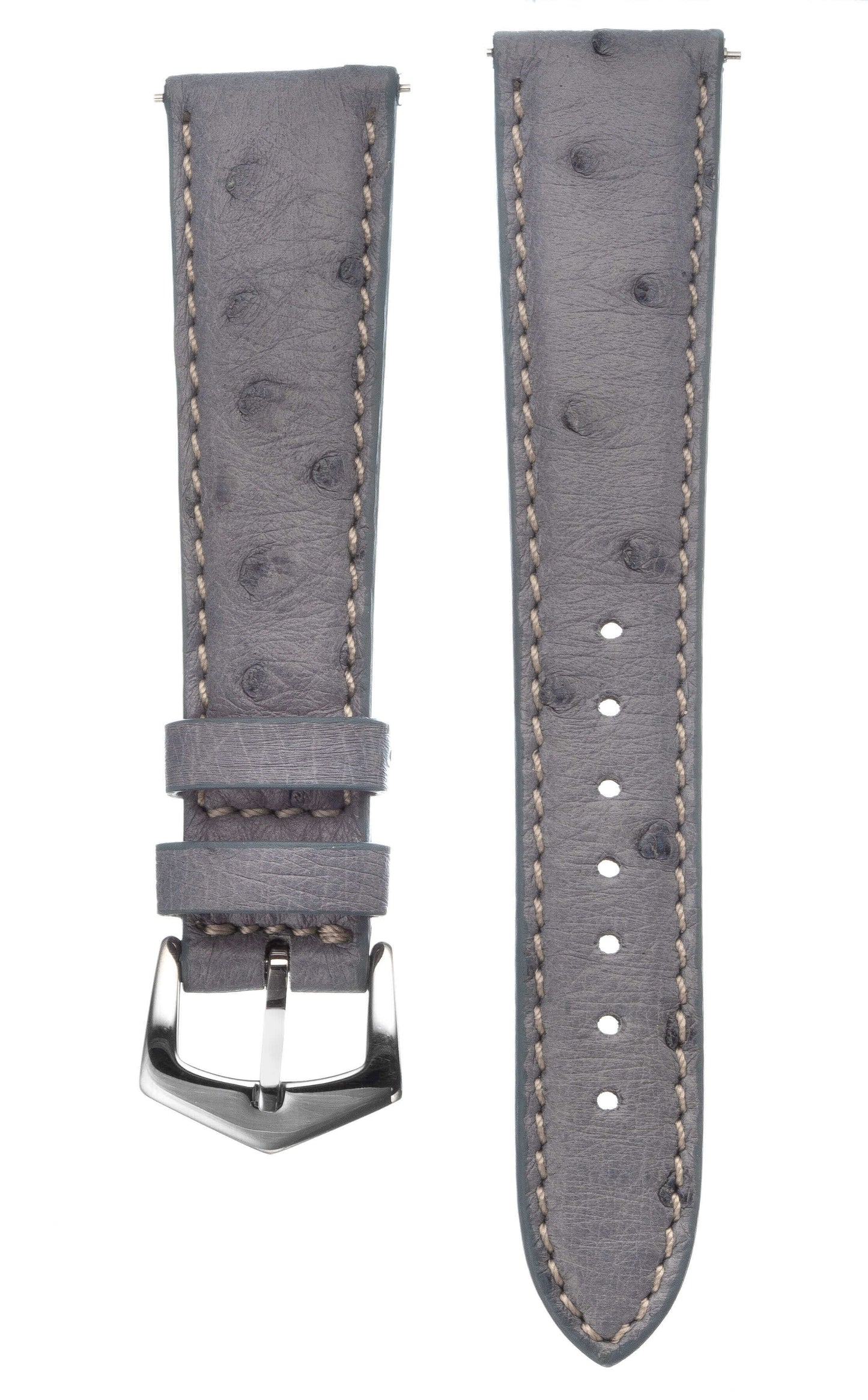 Apple Watch Leather Band ™ Grey Ostrich Leather Strap - Apple Watch Ostrich Bands- Milano Straps