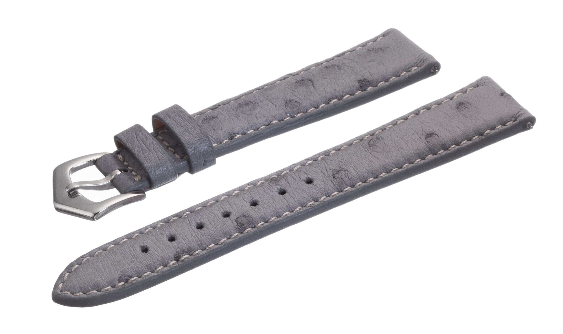 Apple Watch Leather Band ™ Grey Ostrich Leather Strap - Apple Watch Ostrich Bands- Milano Straps