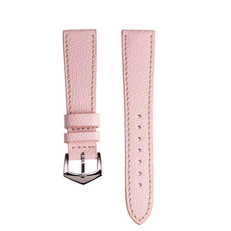 Apple Watch Leather Band ™ Hammered Pink Ecru Stitches - Apple Watch Leather Straps- Milano Straps