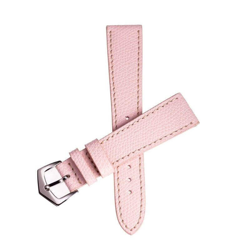 Apple Watch Leather Band ™ Hammered Pink Ecru Stitches - Apple Watch Leather Straps- Milano Straps