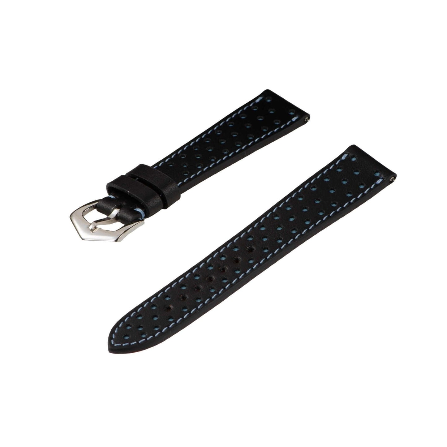 Black & Blue "Driver" Leather Watch StrapMilano Straps#Watch Bands#