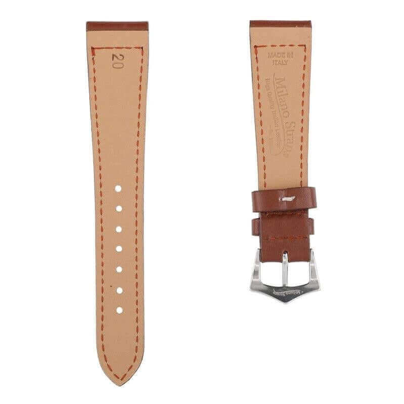 Brown Calfskin Leather Watch Strap - Milano Straps