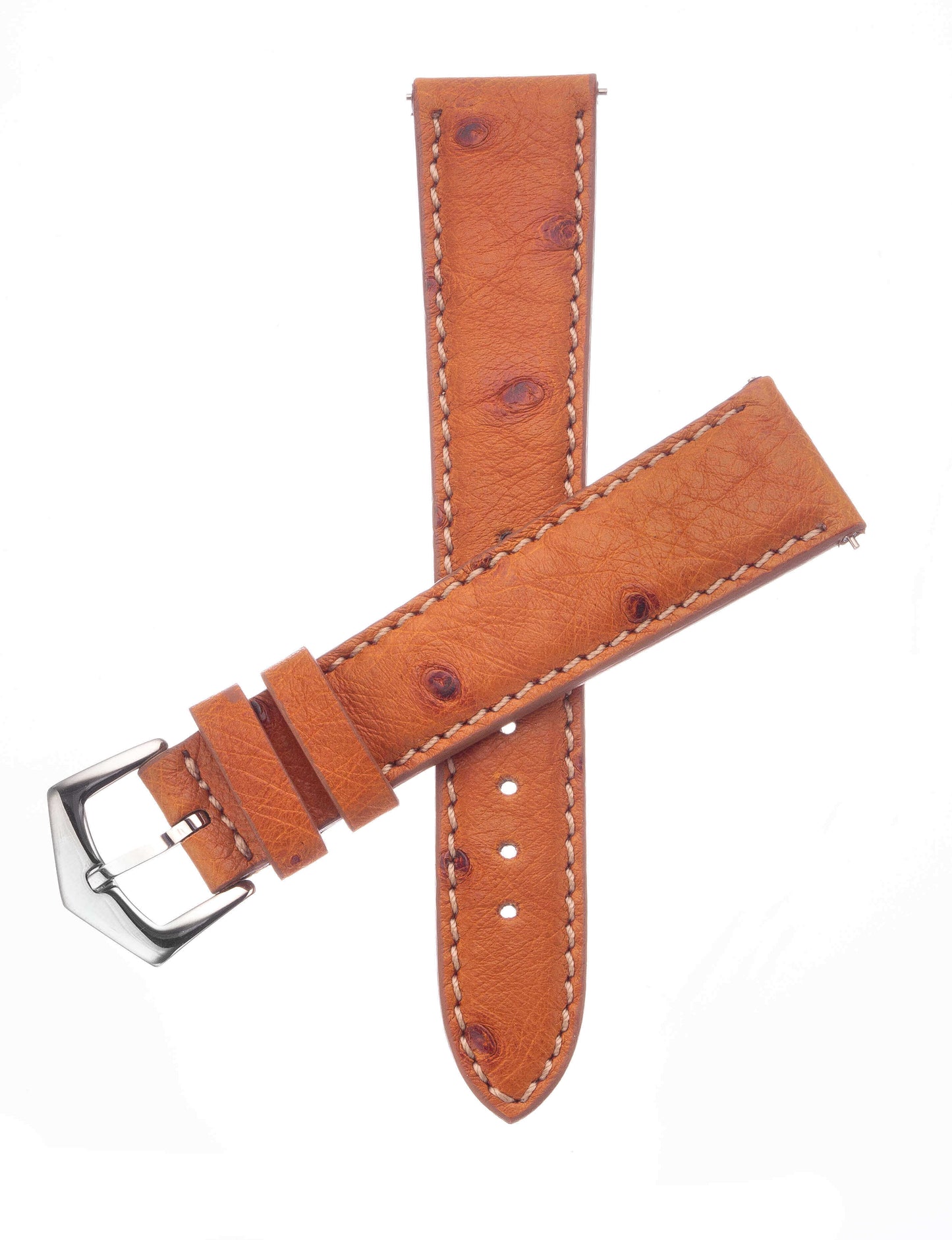 Cognac Ostrich Watch Band - Milano Straps