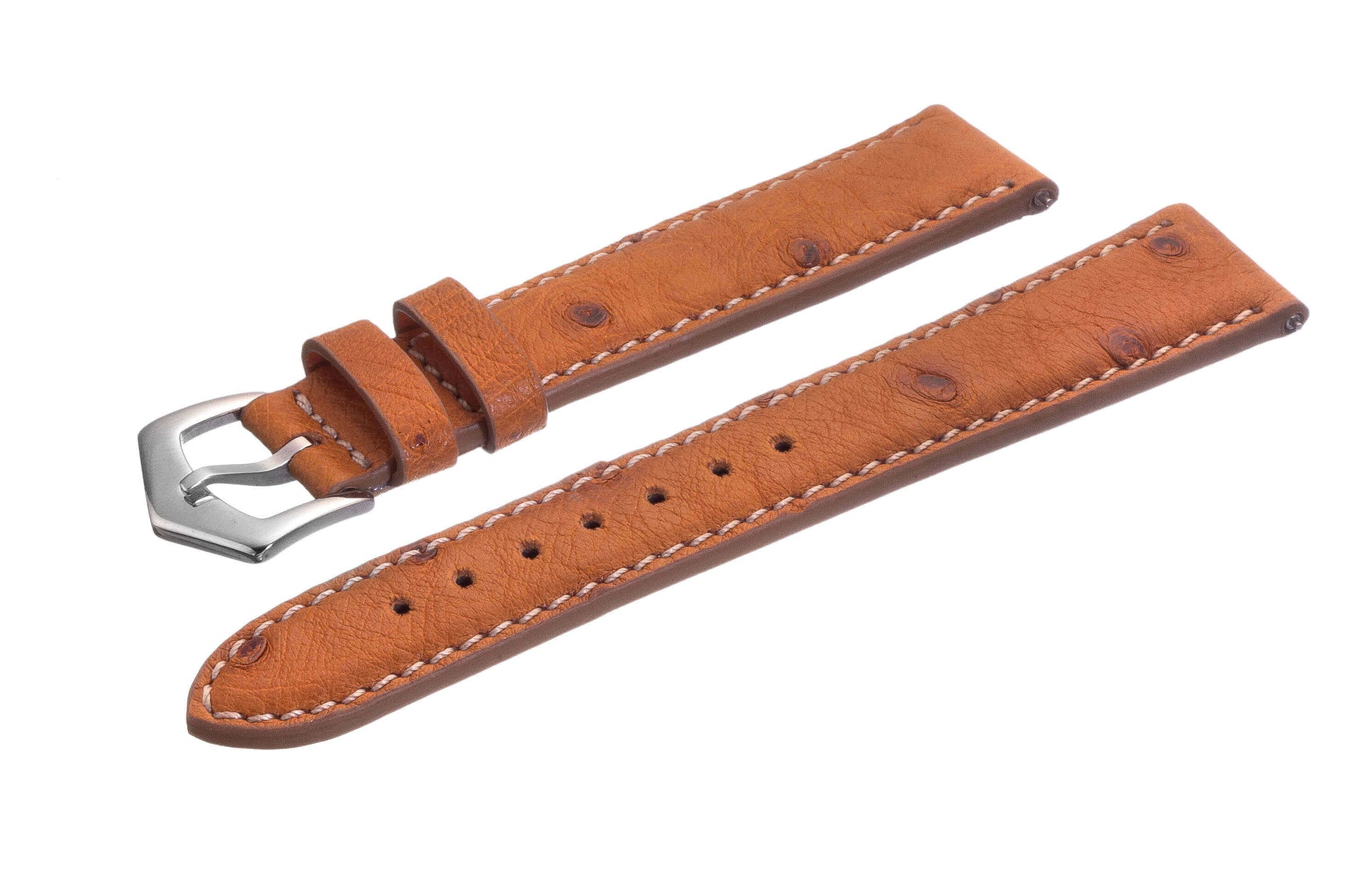 Cognac Ostrich Watch Band - Milano Straps