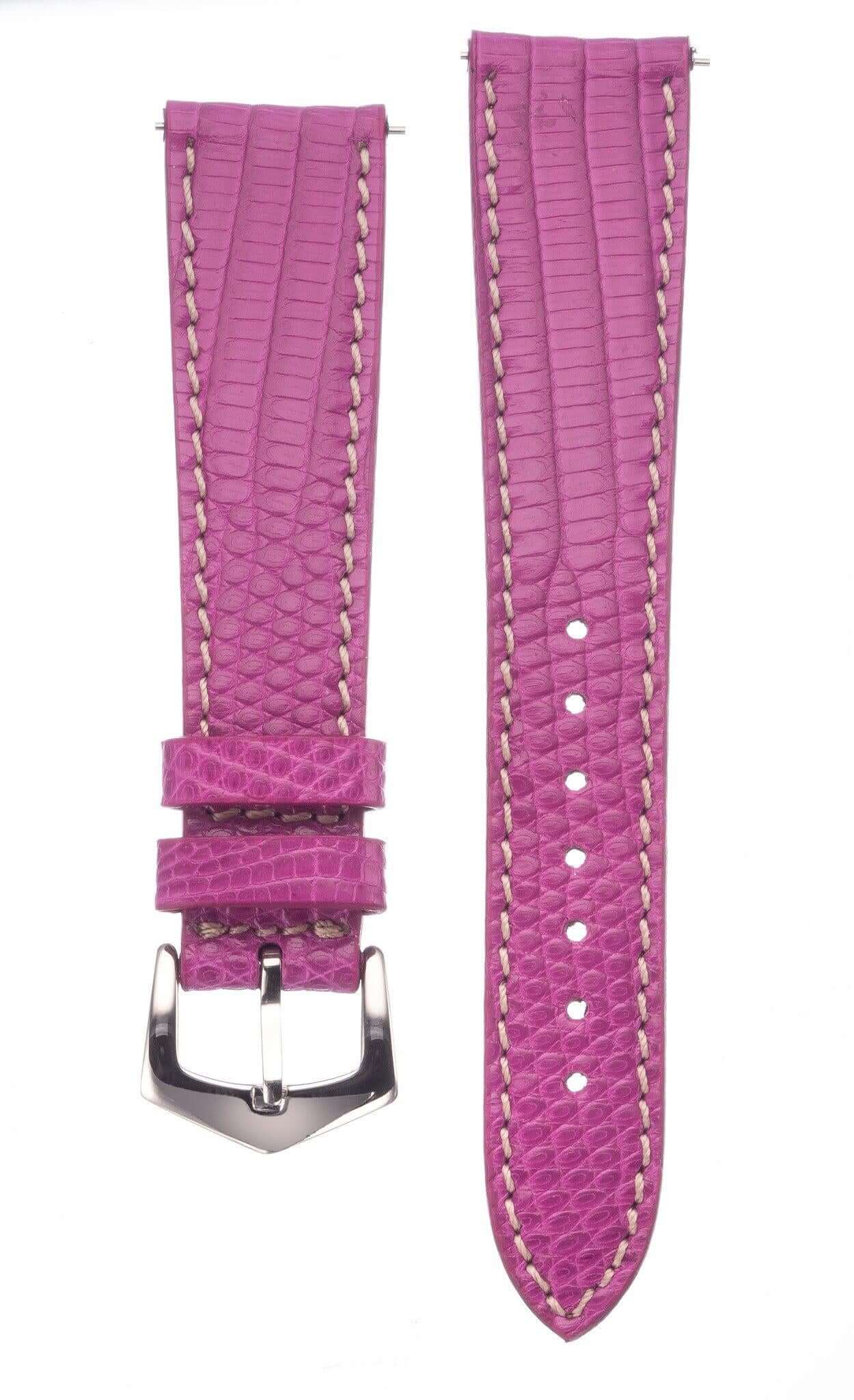 Fuchsia Lizard Apple Watch Leather Band | Watch bands - Milano Straps