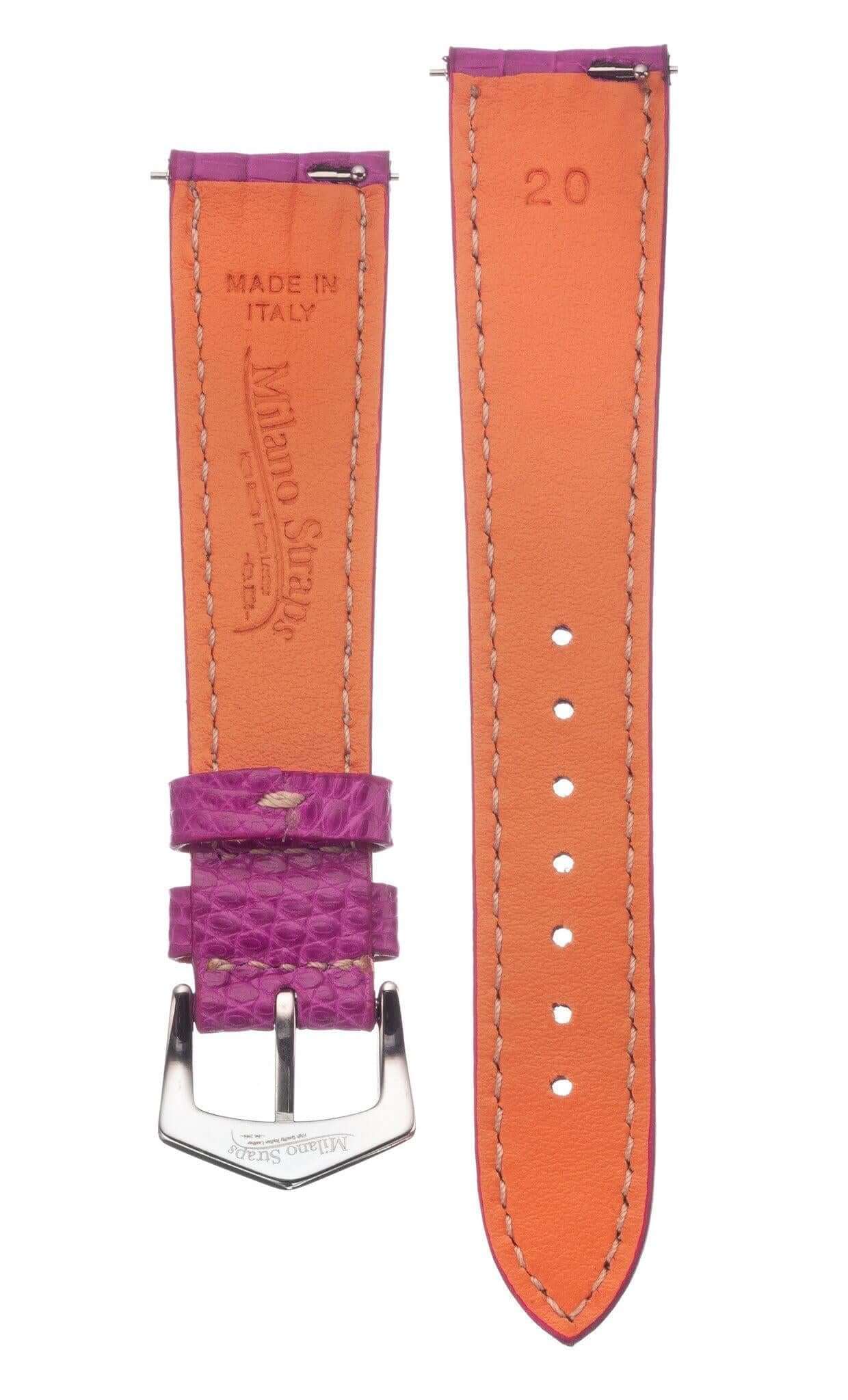 Fuchsia Lizard Apple Watch Leather Band | Watch bands - Milano Straps