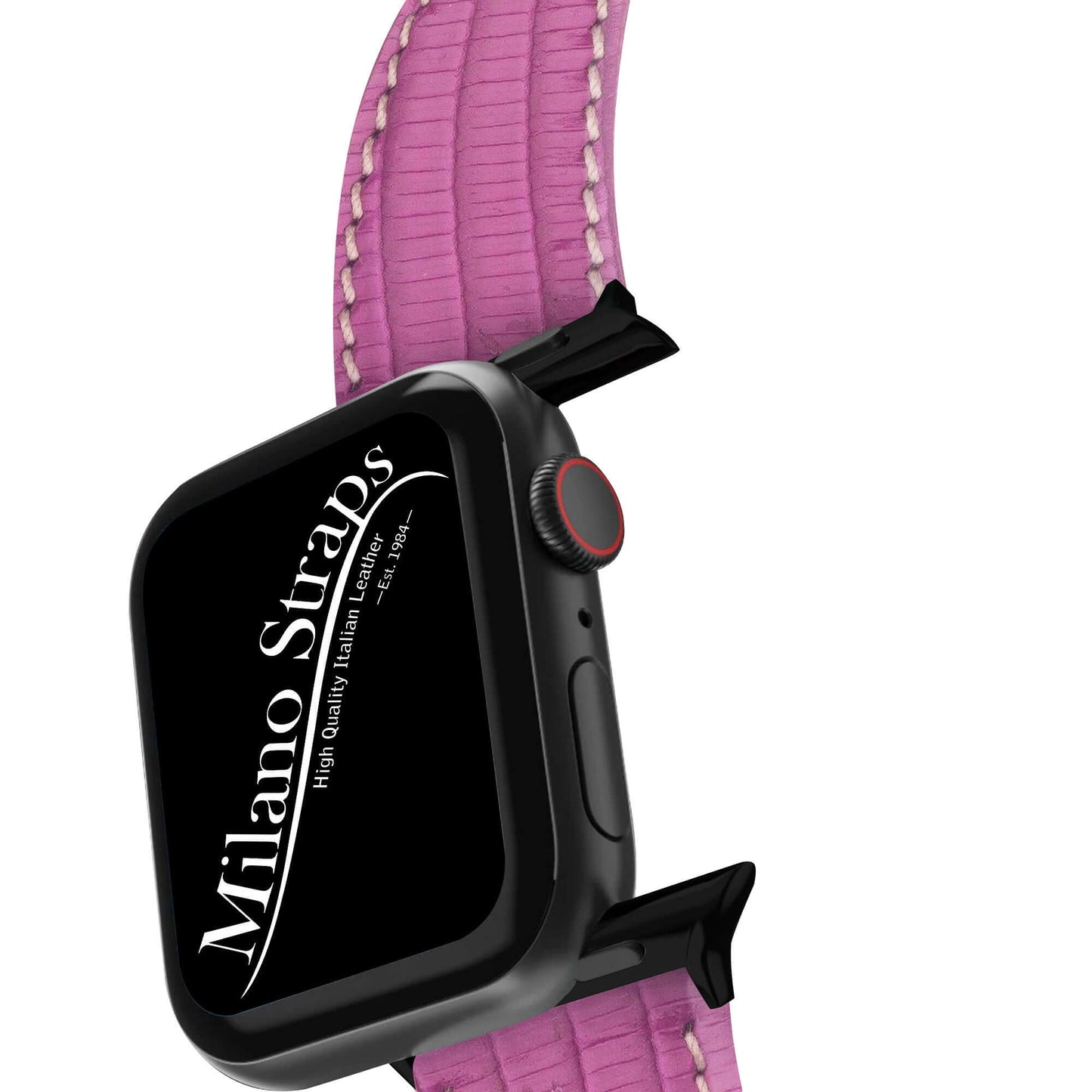 Fuchsia Lizard Apple Watch Leather Band | Watch bands - Milano Straps