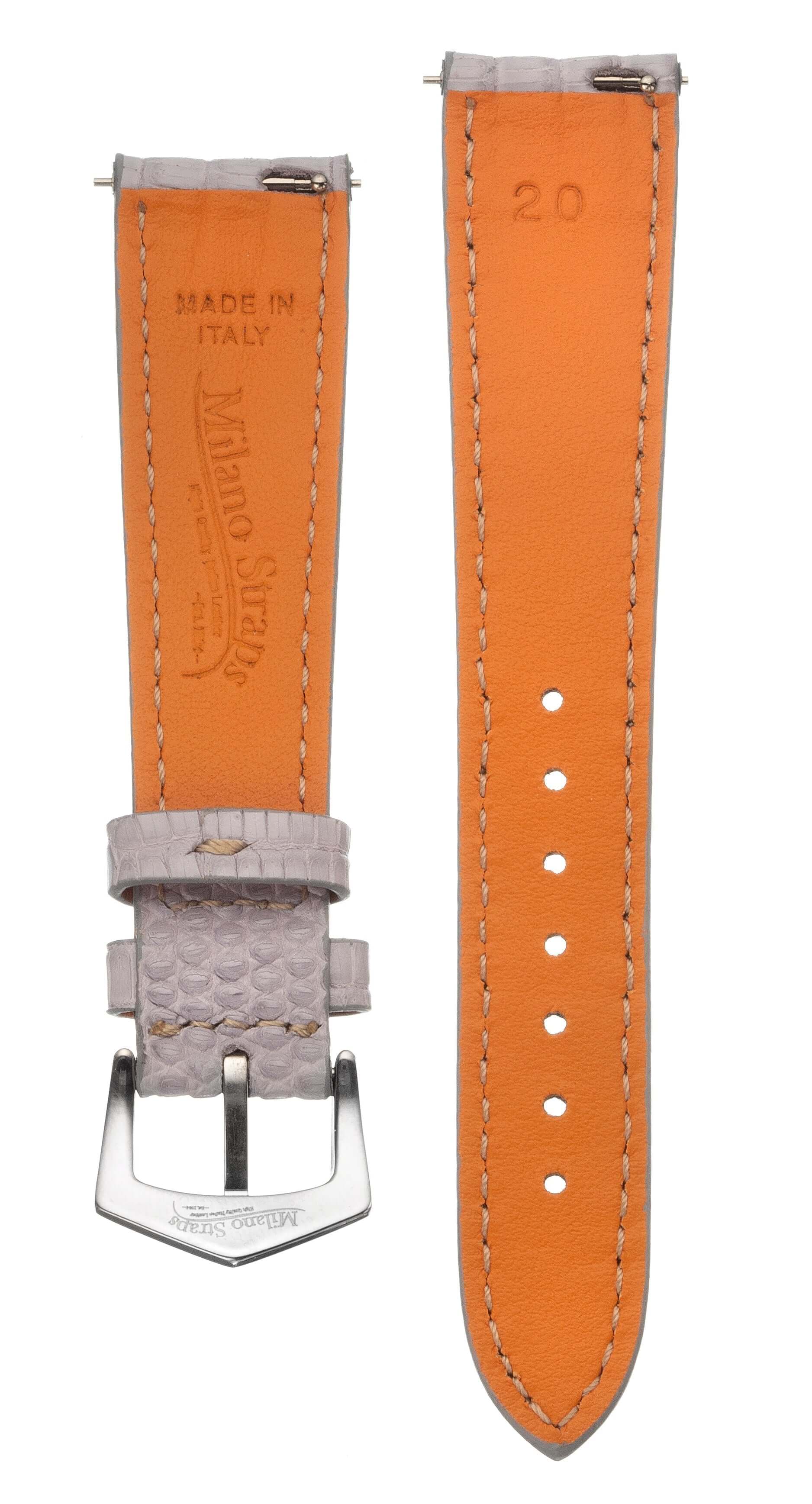 Grey Lizard Watch Strap - Milano Straps