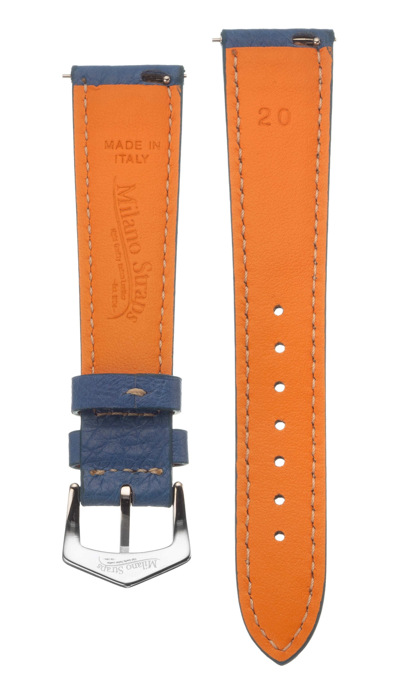 Light Blue Ostrich Leather Watch Band - Milano Straps