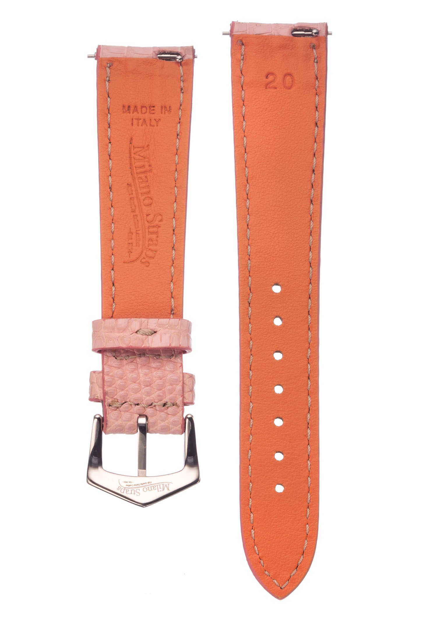 Pink Lizard Watch Strap - Milano Straps