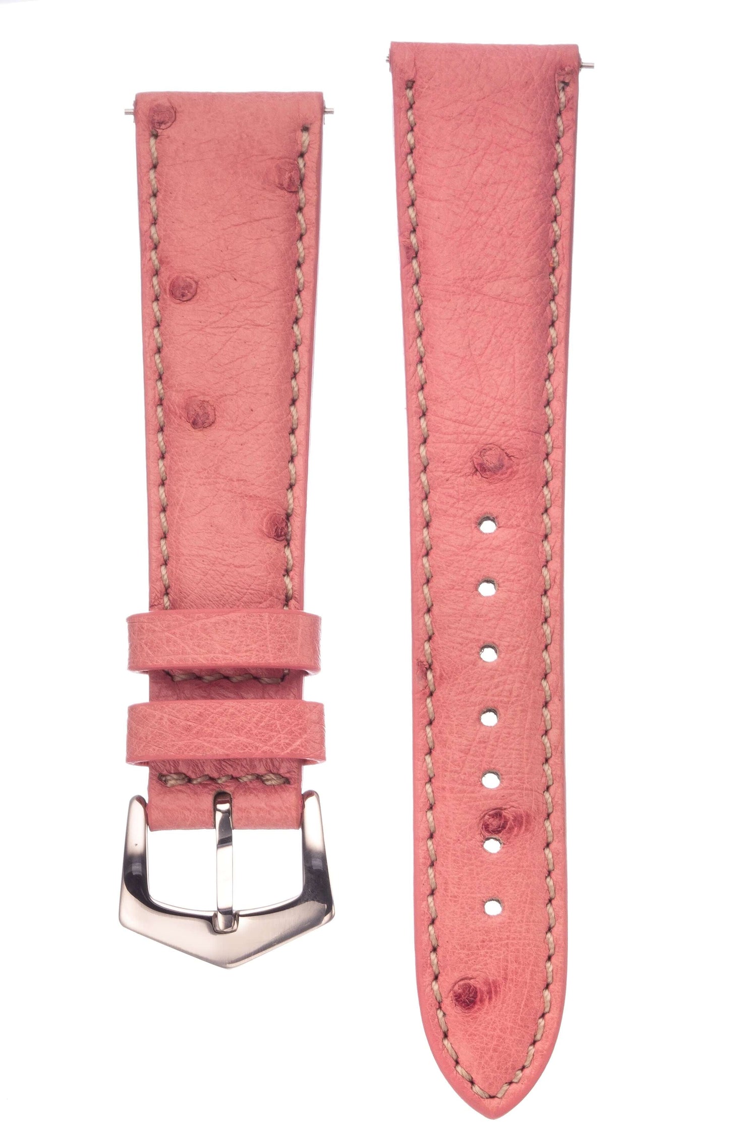 Pink Ostrich Watch Band - Milano Straps